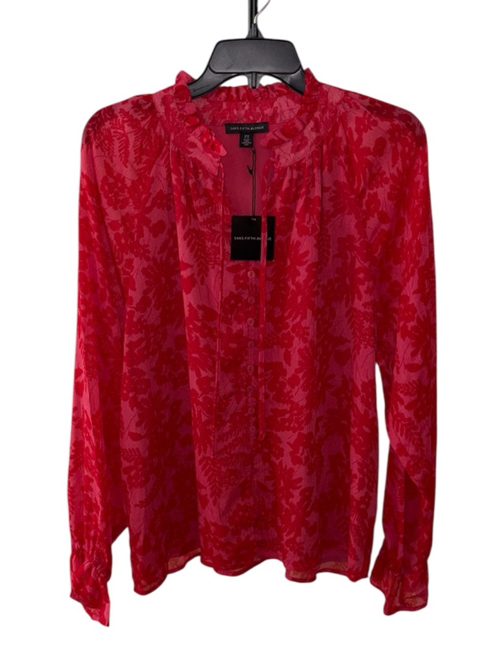 Saks Fifth Avenue Red & Pink Floral Blouse